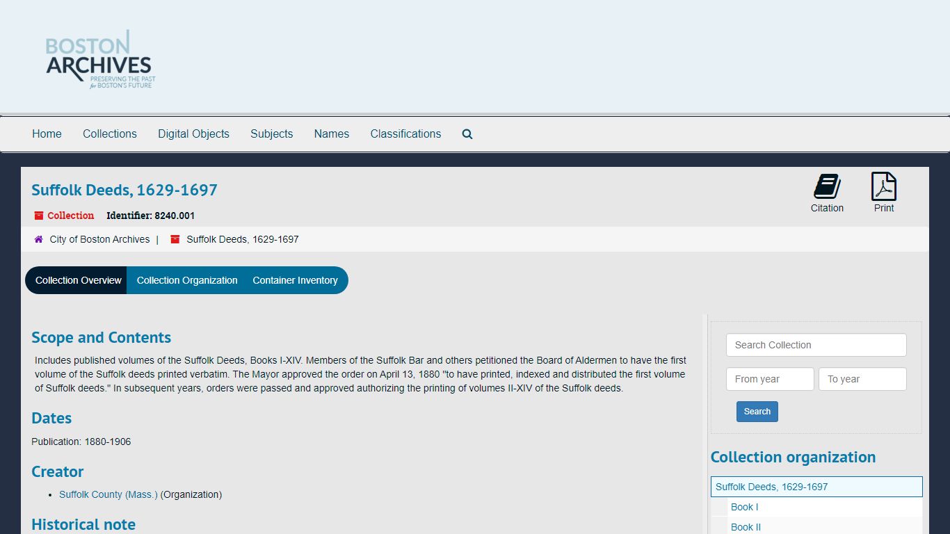 Suffolk Deeds, 1629-1697 - ArchivesSpace Public Interface